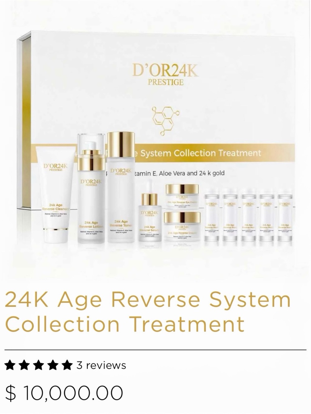 24K Age Reverse System Collection Treatment Box $10.000 Retail - Picture 10 of 10